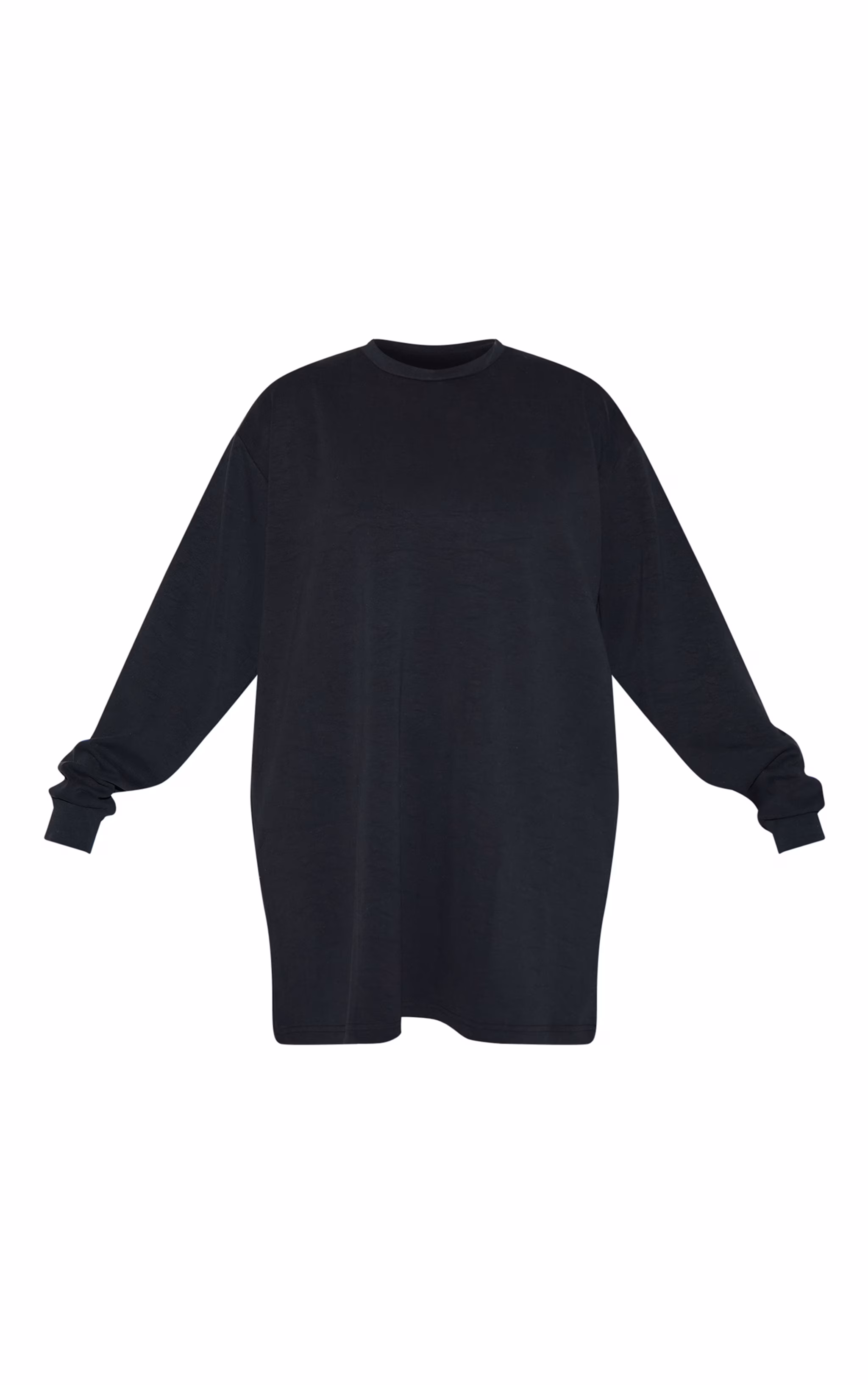 Plus Black Modal Long Sleeve Sweatshirt Dress