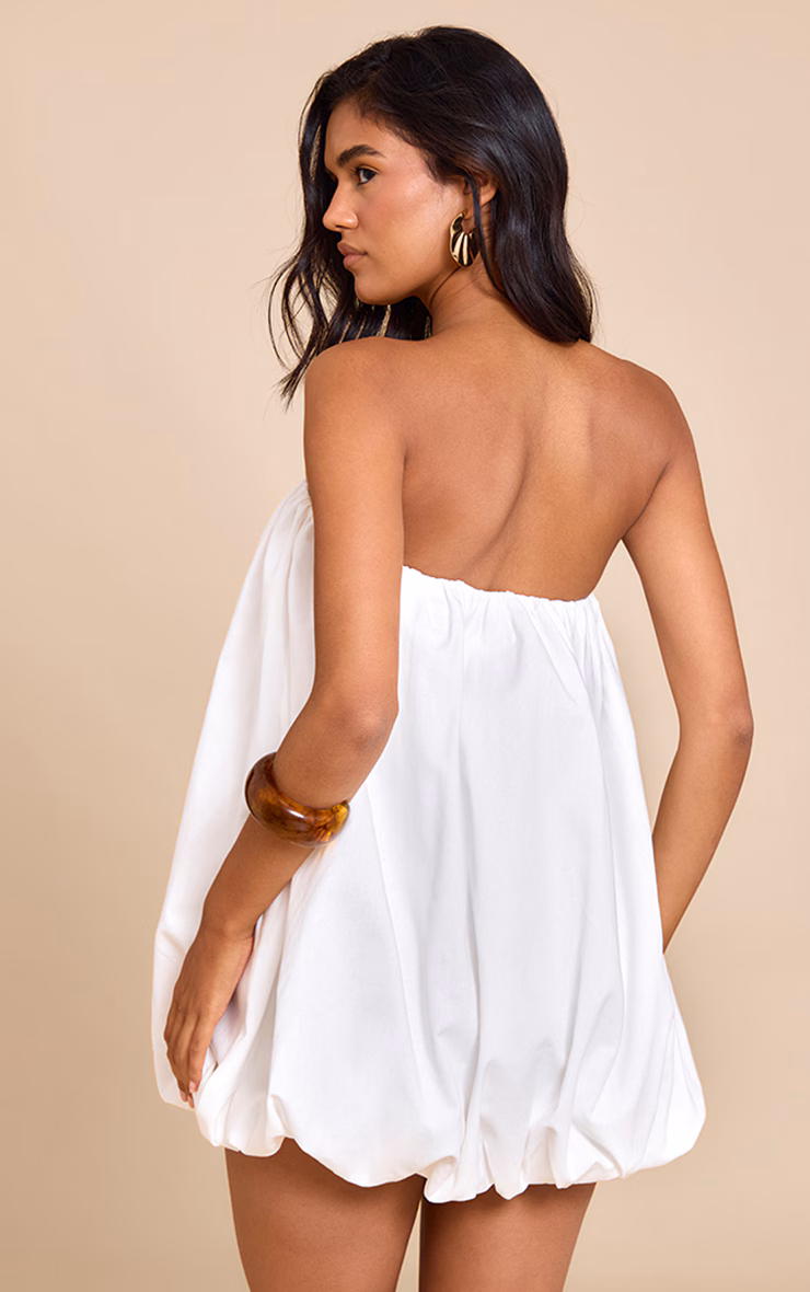 White Puffball Dress