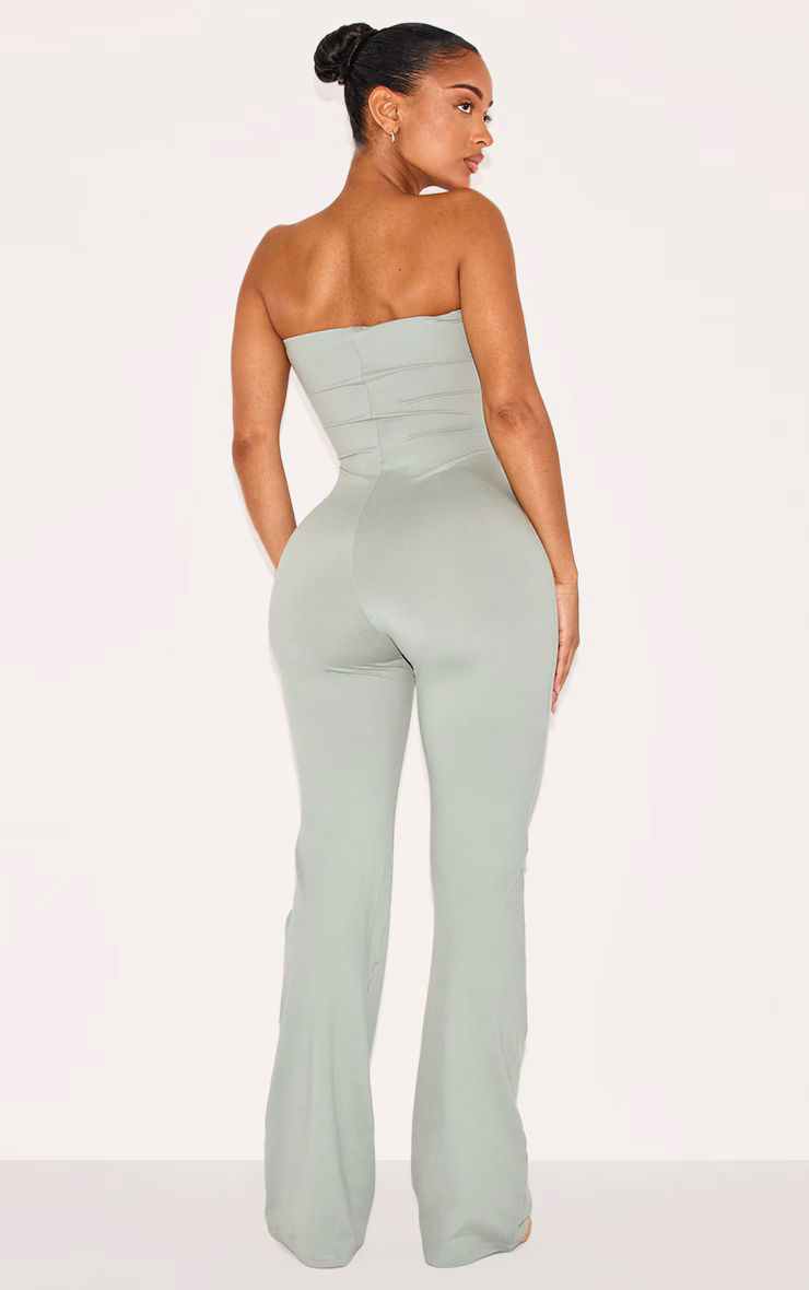 Shape Sage Green Soft Sculpted Bandeau Jumpsuit