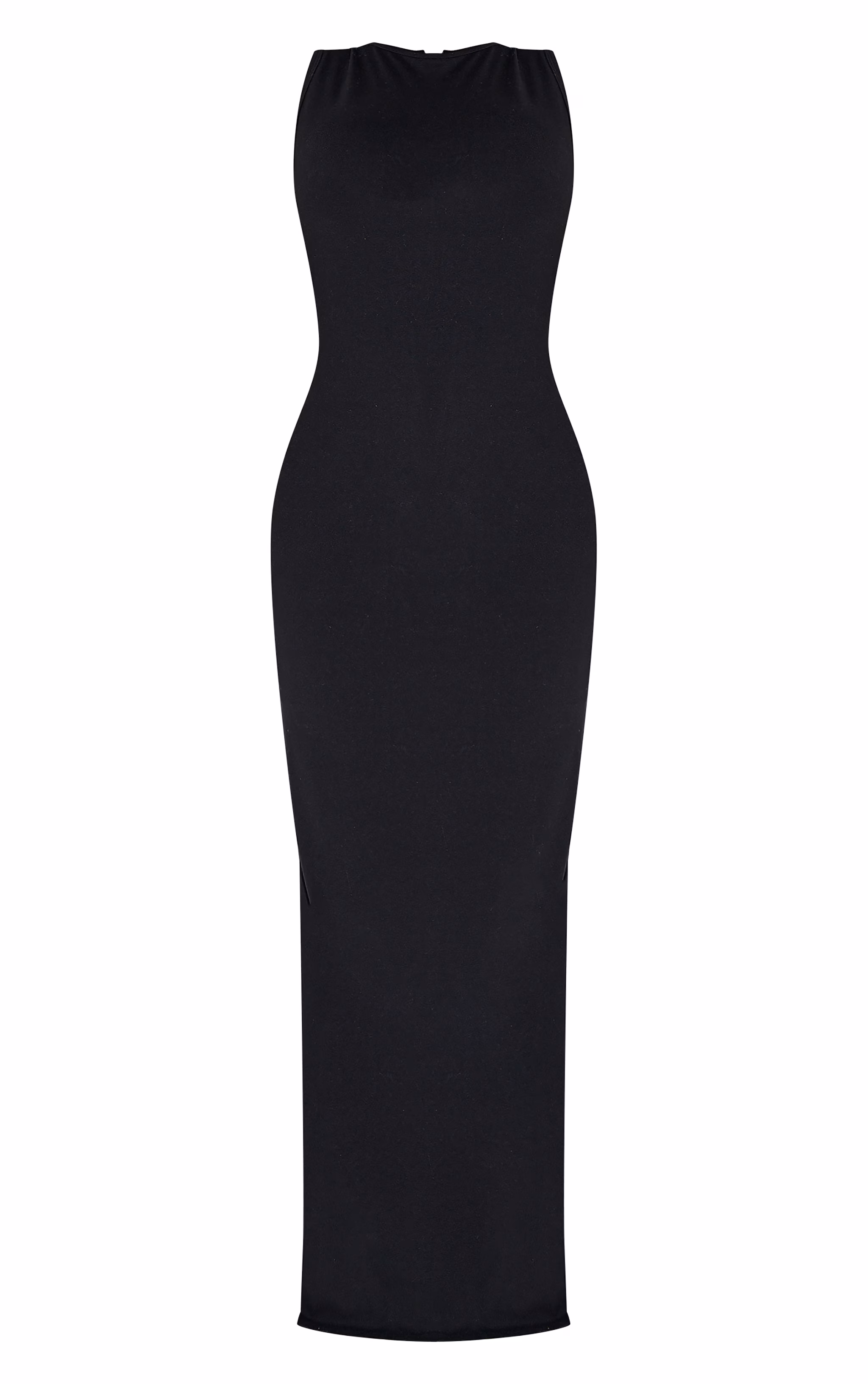 Shape Black Built In Shapewear Sculpt Boat Neck Fishtail Maxi Dress