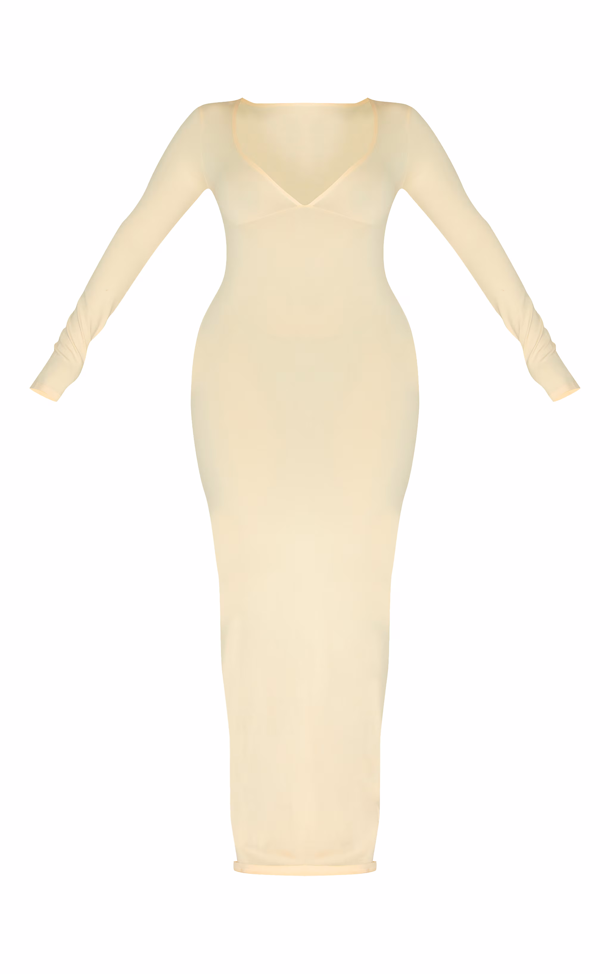 Shape Butter Yellow Sculpt Sweetheart Neck Maxi Dress