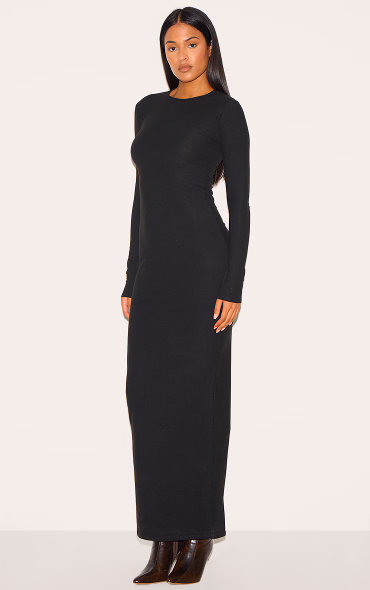 Tall Black Soft Touch Long Sleeve Maxi Dress