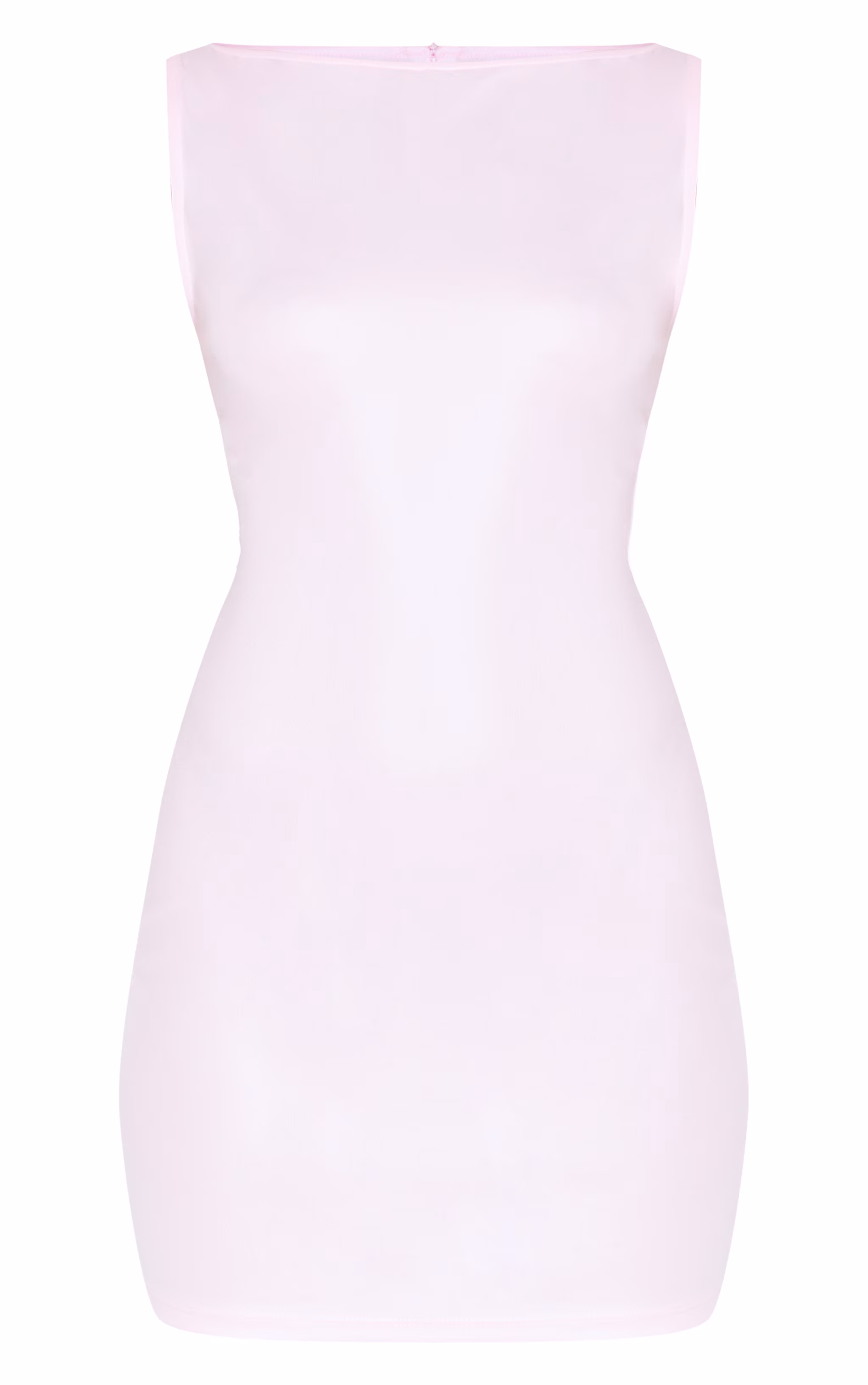 Pink Foil Crew Neck Mini Dress