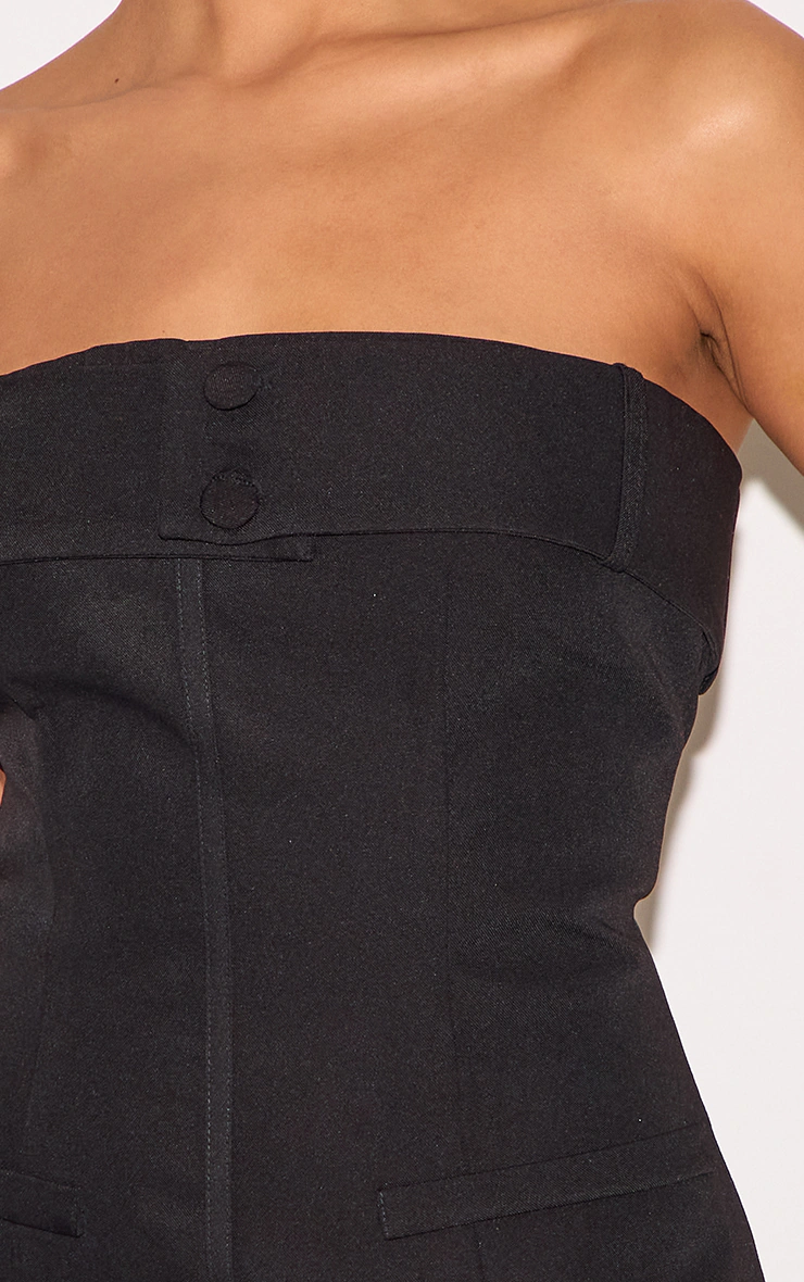 Black Woven Belt Detail Shift Dress