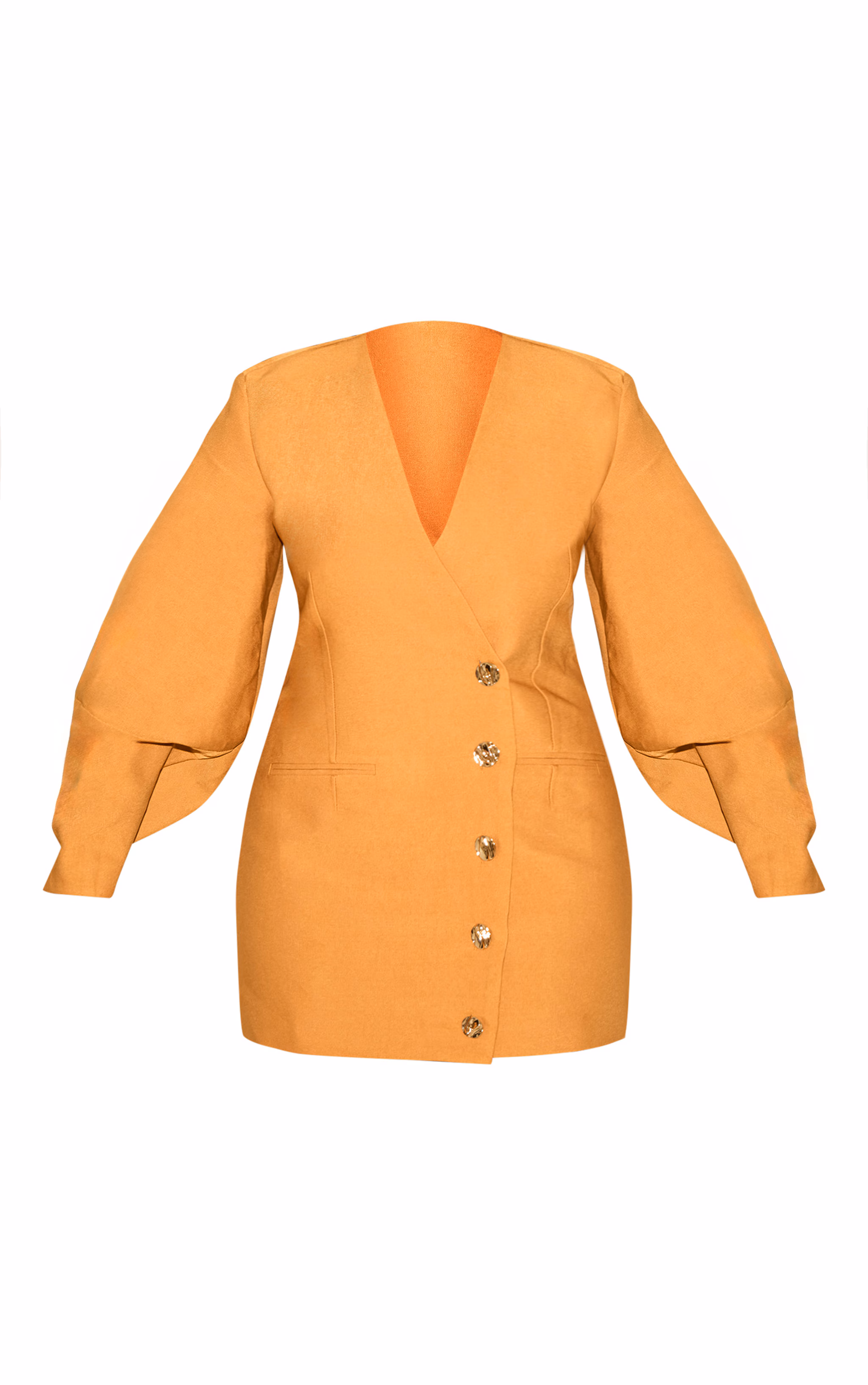 Shape Rust Tailored Cocoon Sleeve A Line Blazer Dress