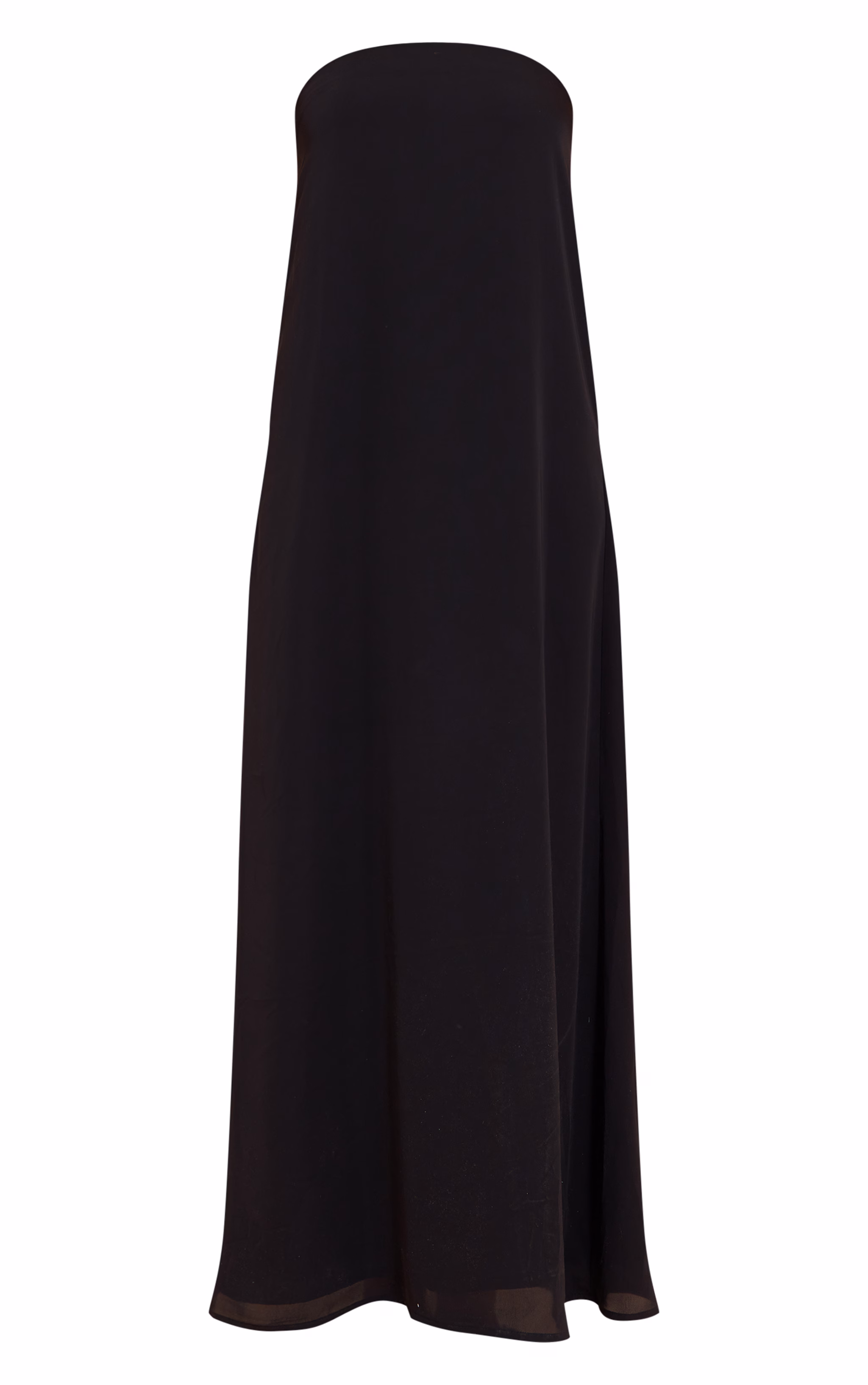 Black Bandeau Column Maxi Dress
