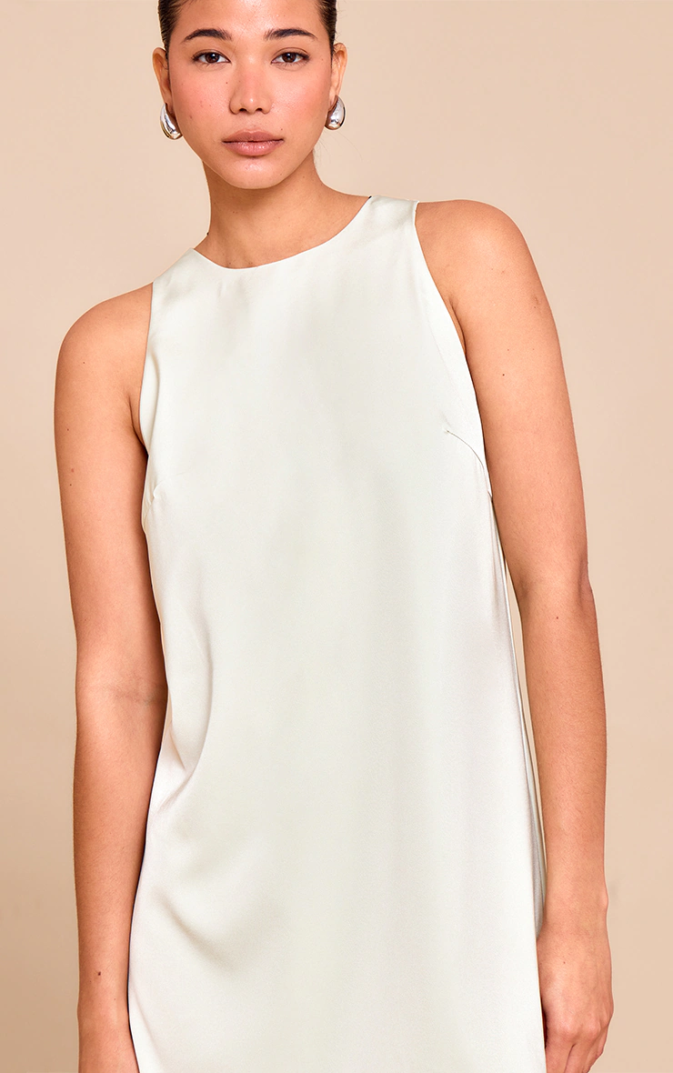 Sage Tailored Sleeveless Shift Dress