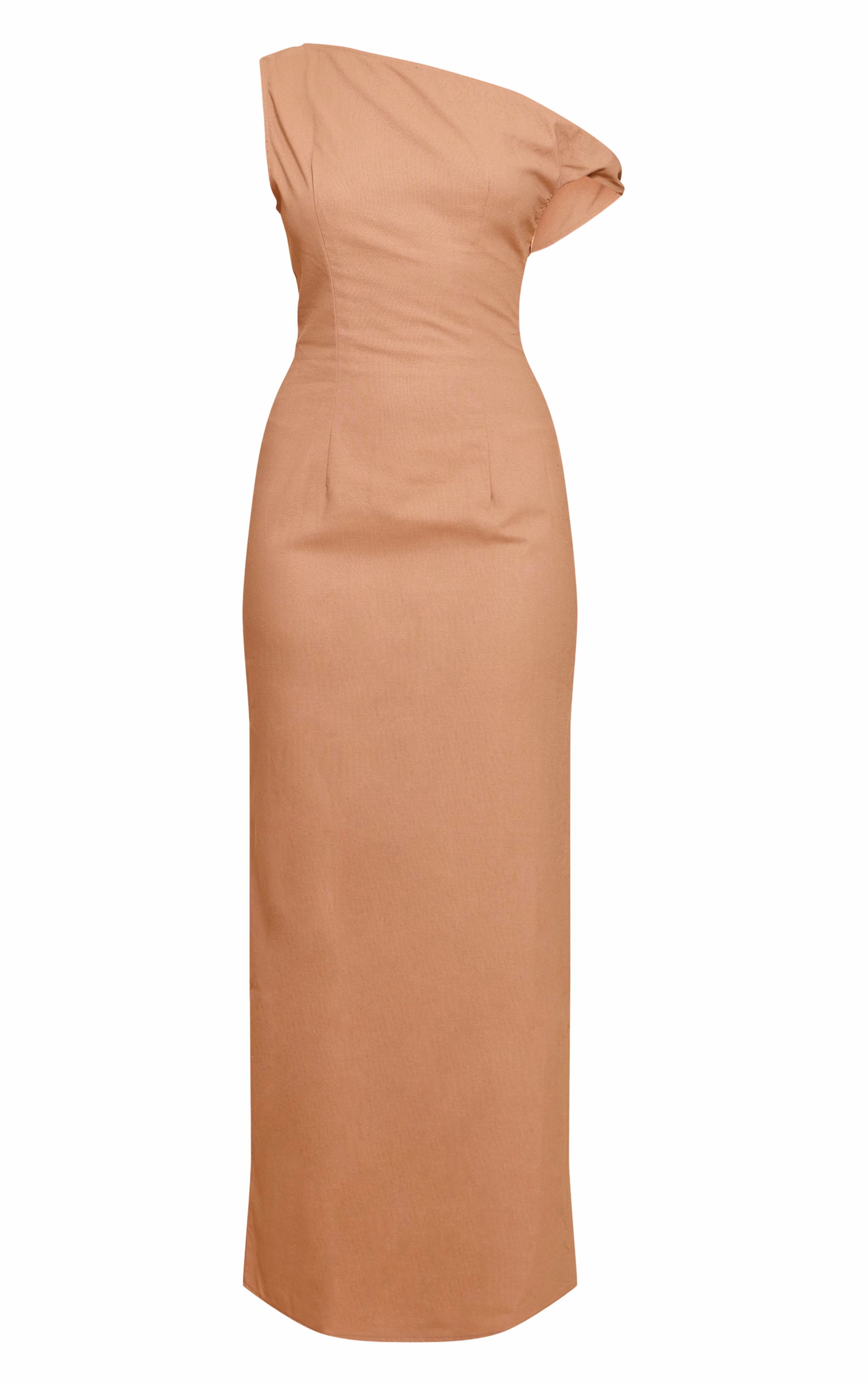 Taupe Knot Shoulder Maxi Dress
