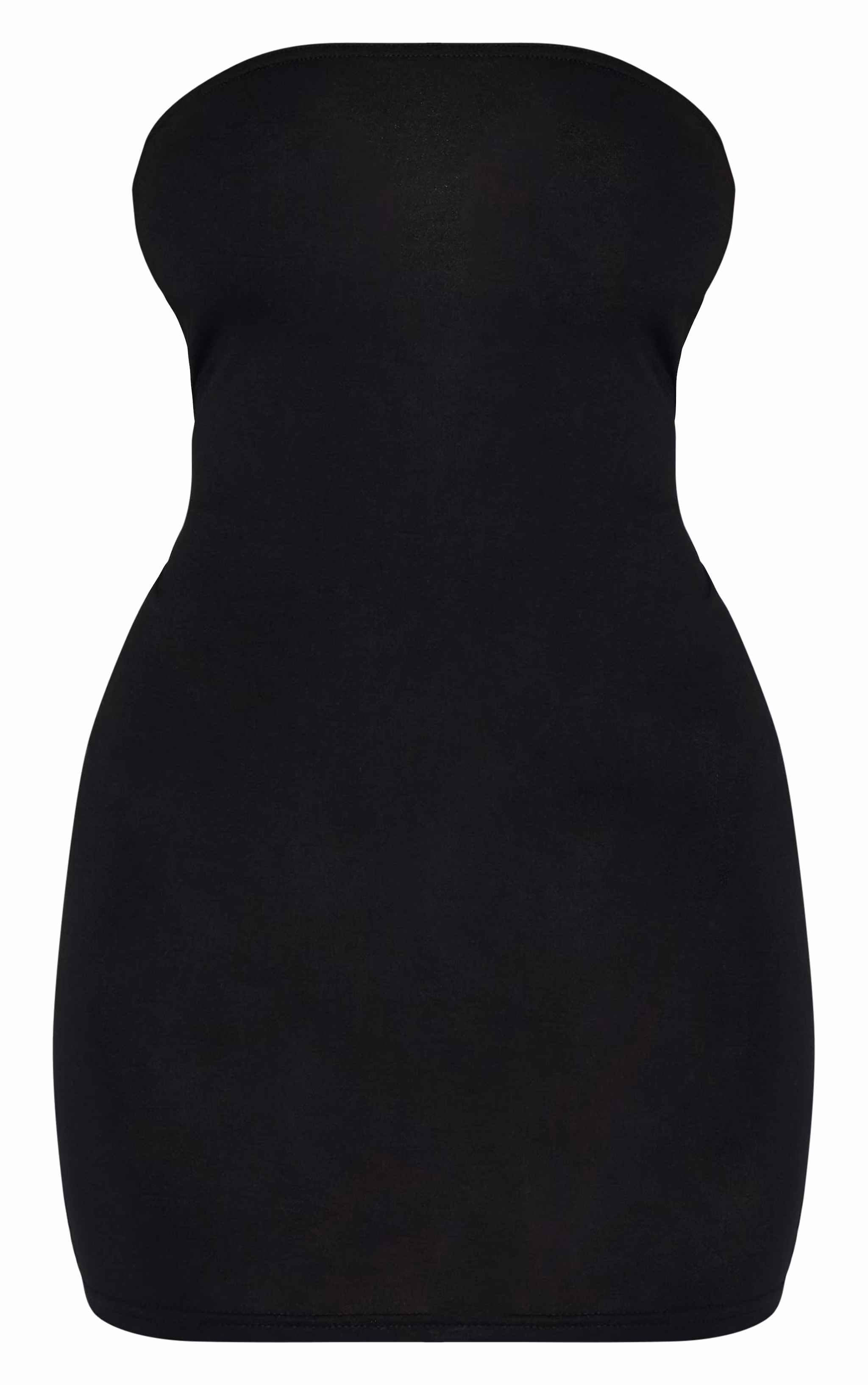 Black Jersey Bandeau Bodycon Dress