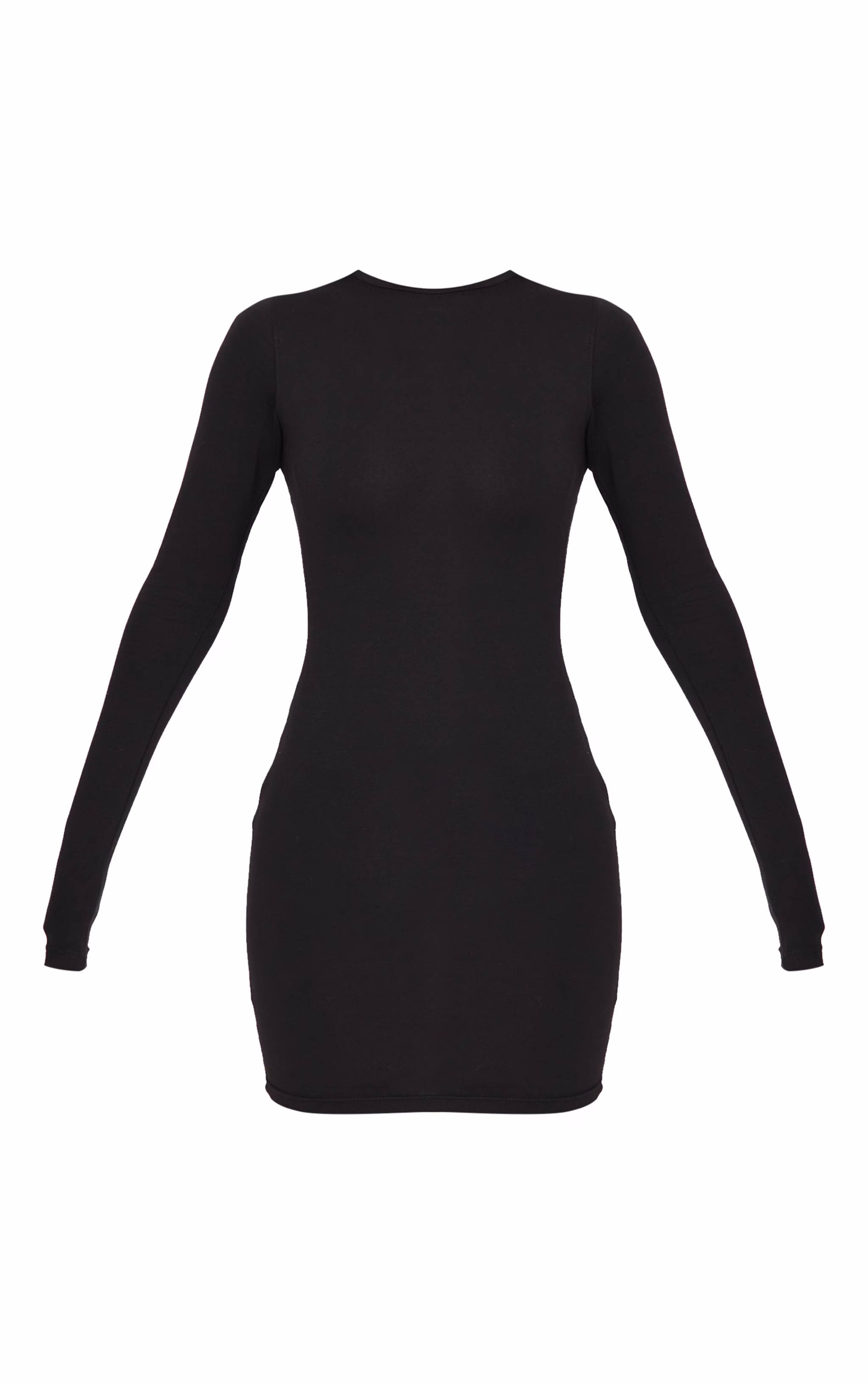 Black Cotton Tie Scoop Back Mini Dress