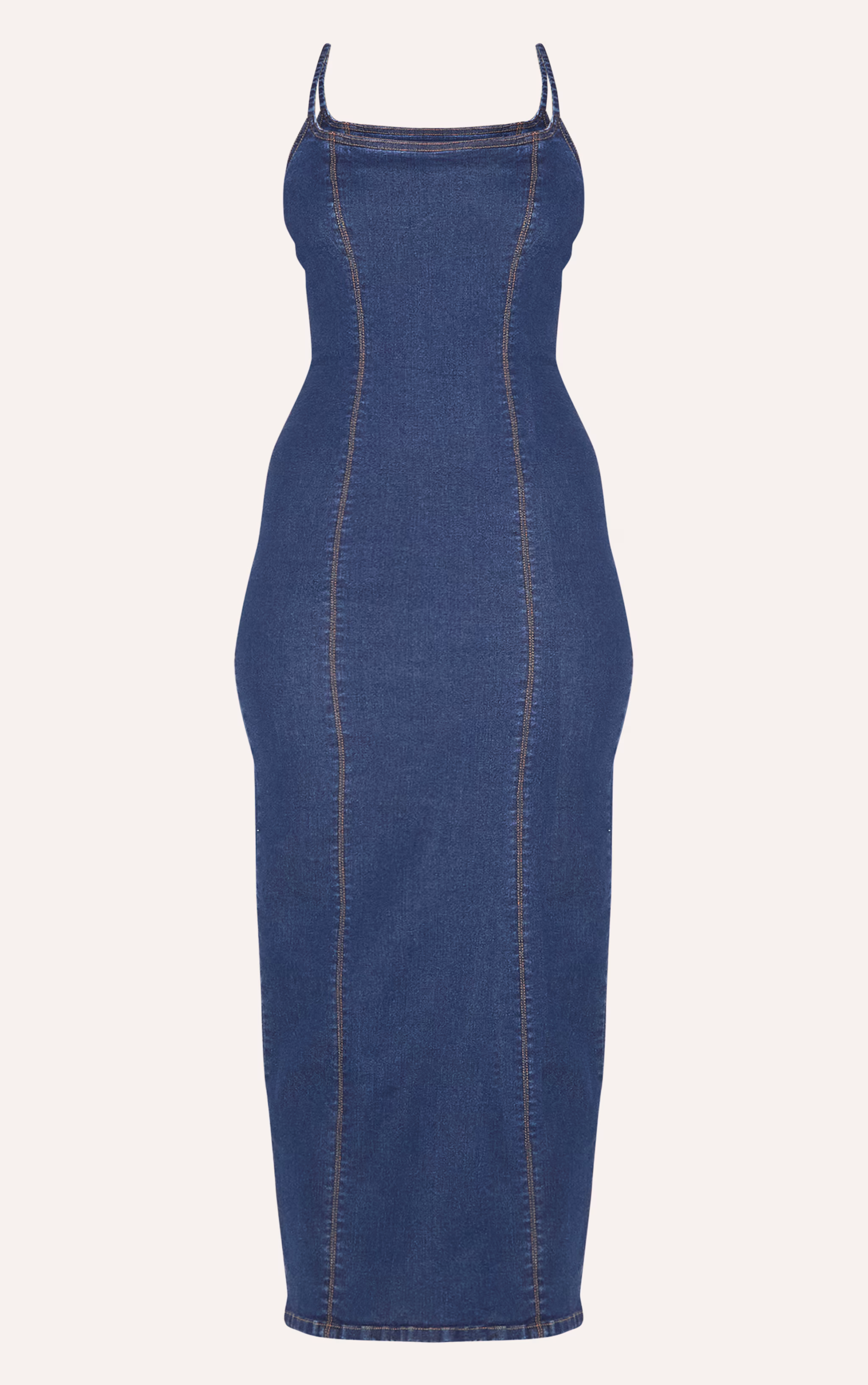 Indigo Cami Strap Denim Midaxi Dress