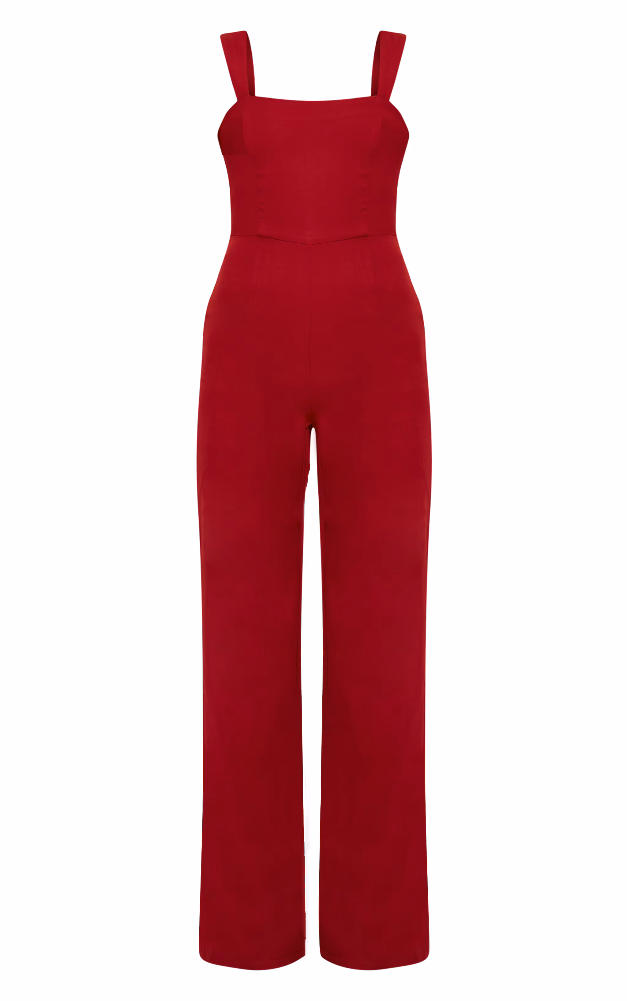 Burgundy Woven Cut Out Bow Detail Jumpsuit