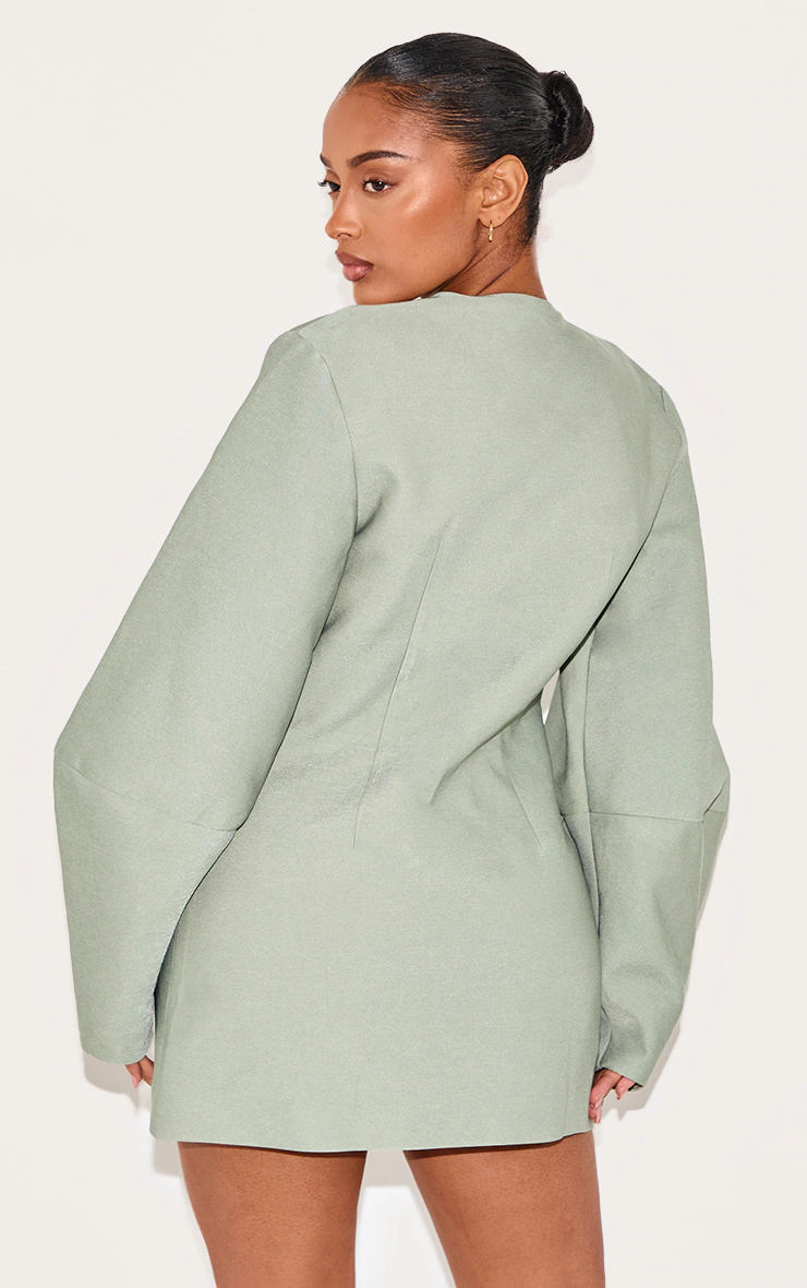Shape Olive Tailored Cocoon Sleeve A Line Blazer Dress
