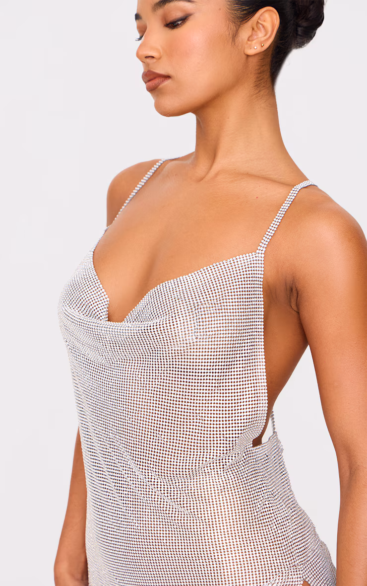 Silver Chainmail Mini Dress