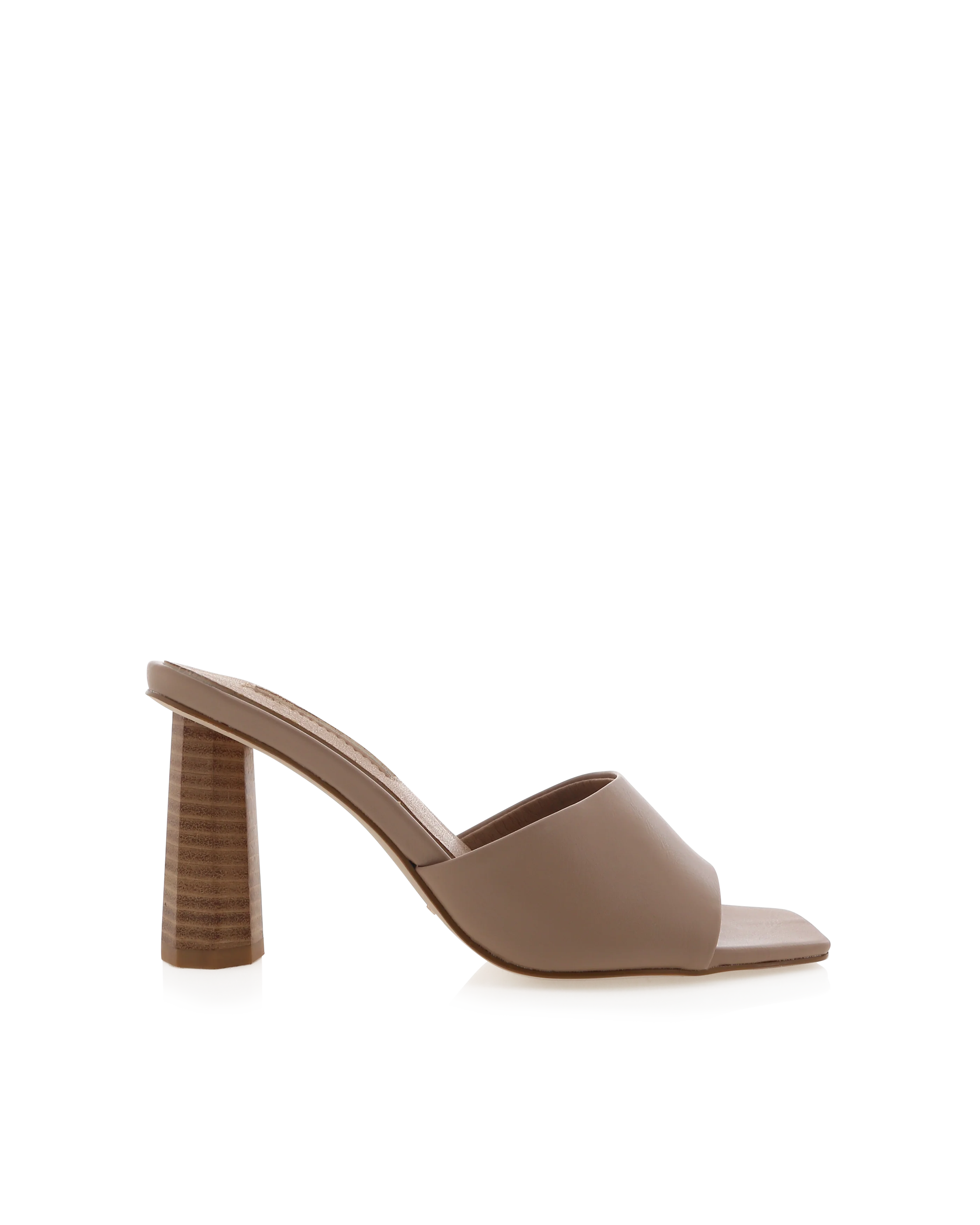 Dixee Heeled Mule in Mocha Brown