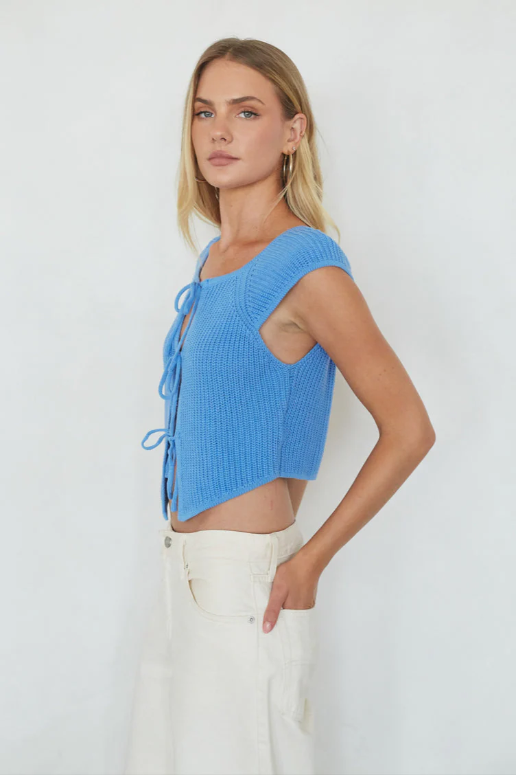 Bettina Front Tie Knit Top