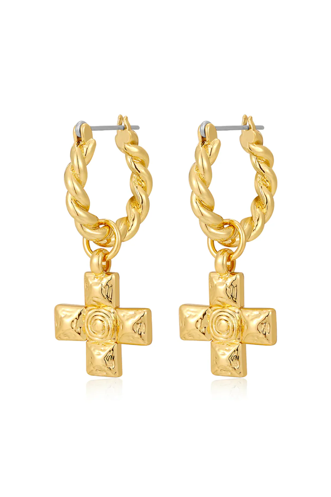 LUV AJ Molten Cross Twisted Hoops