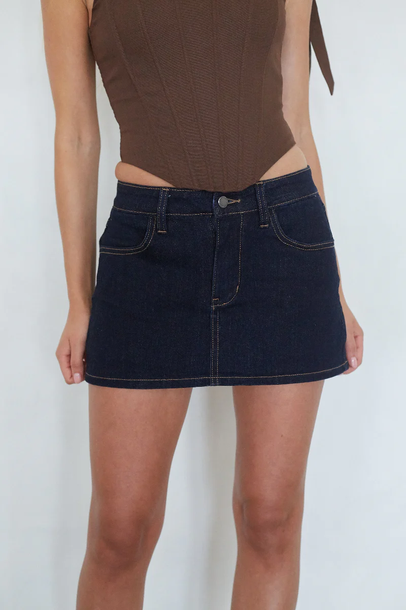 Dasha Micro Mini Denim Skort