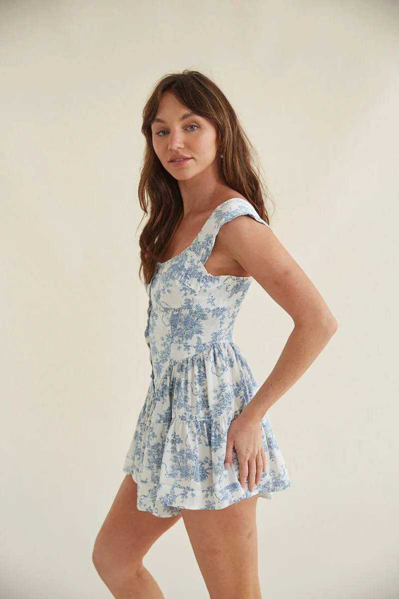 Kaylyn Bustier Button Romper