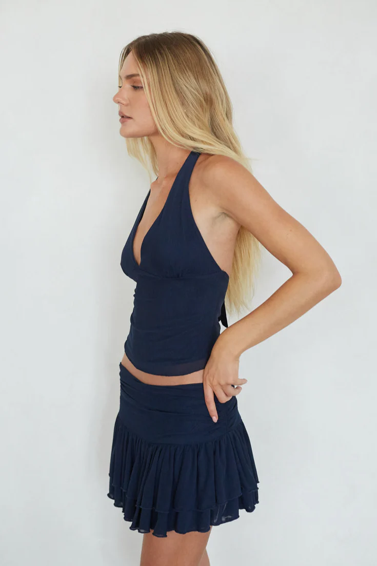 Alexi Mesh Mini Ruffle Skort