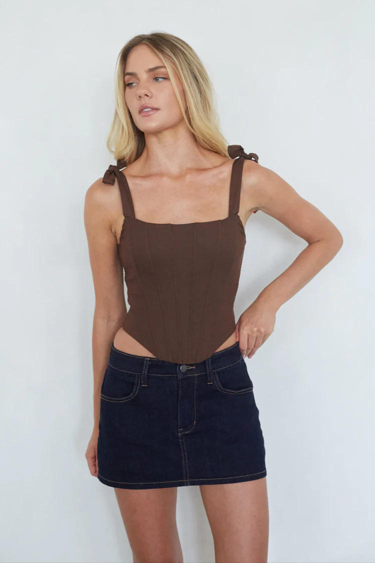 Serenity Bow Strap Corset Top