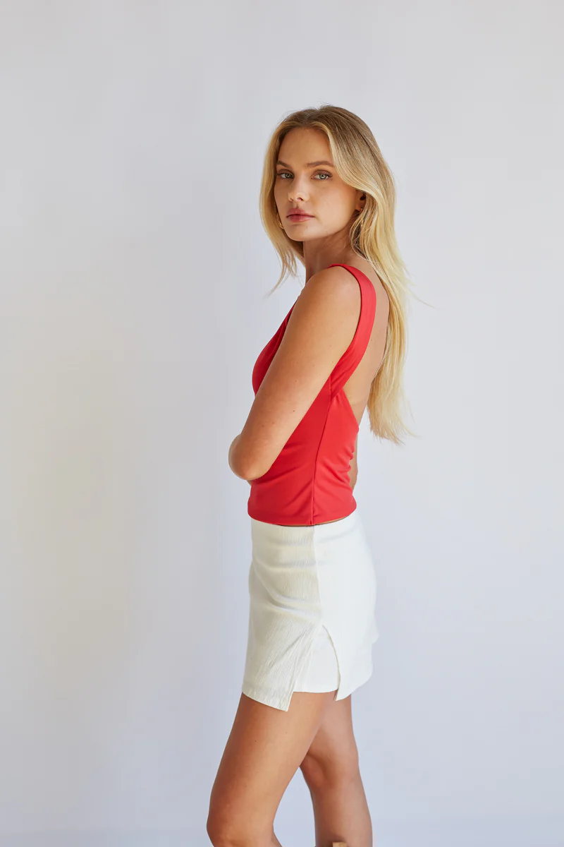 Sana Open Back Tank Top