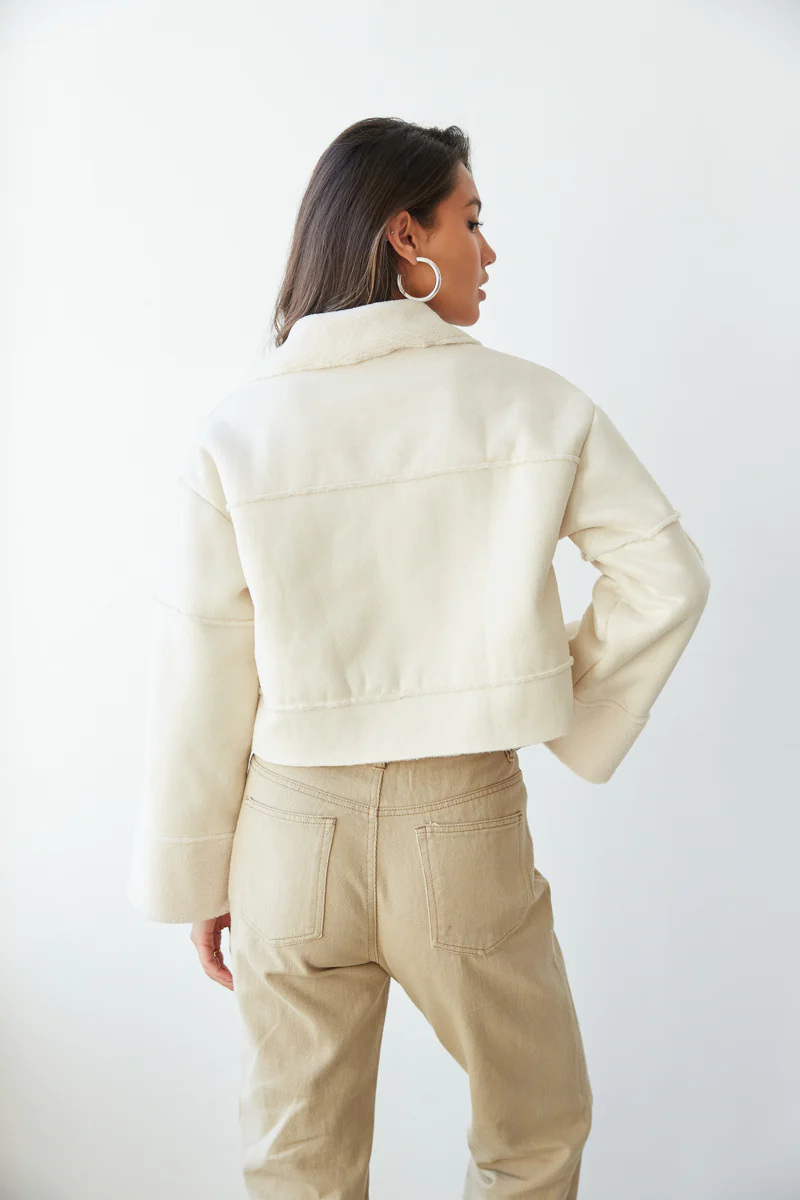 Lyndsey Sherpa Cropped Jacket