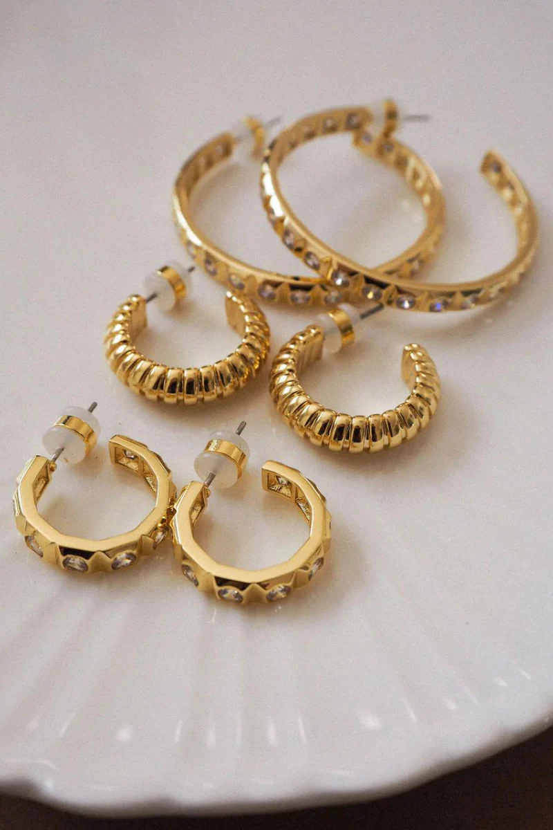 LUV AJ Snake Chain Hoops