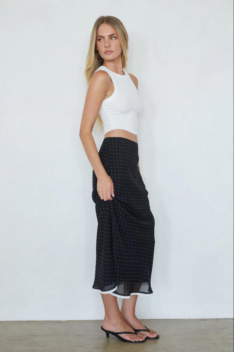 Melissa Polka Dot Midi Skirt