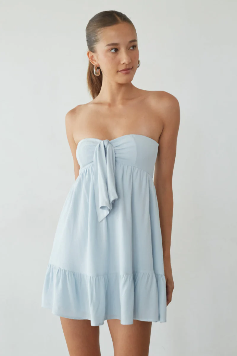 Lyric Babydoll Tie Mini Dress