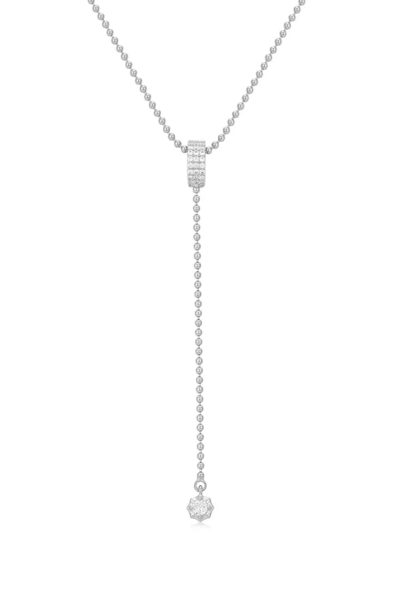 LUV AJ Ball Chain Lariat Necklace