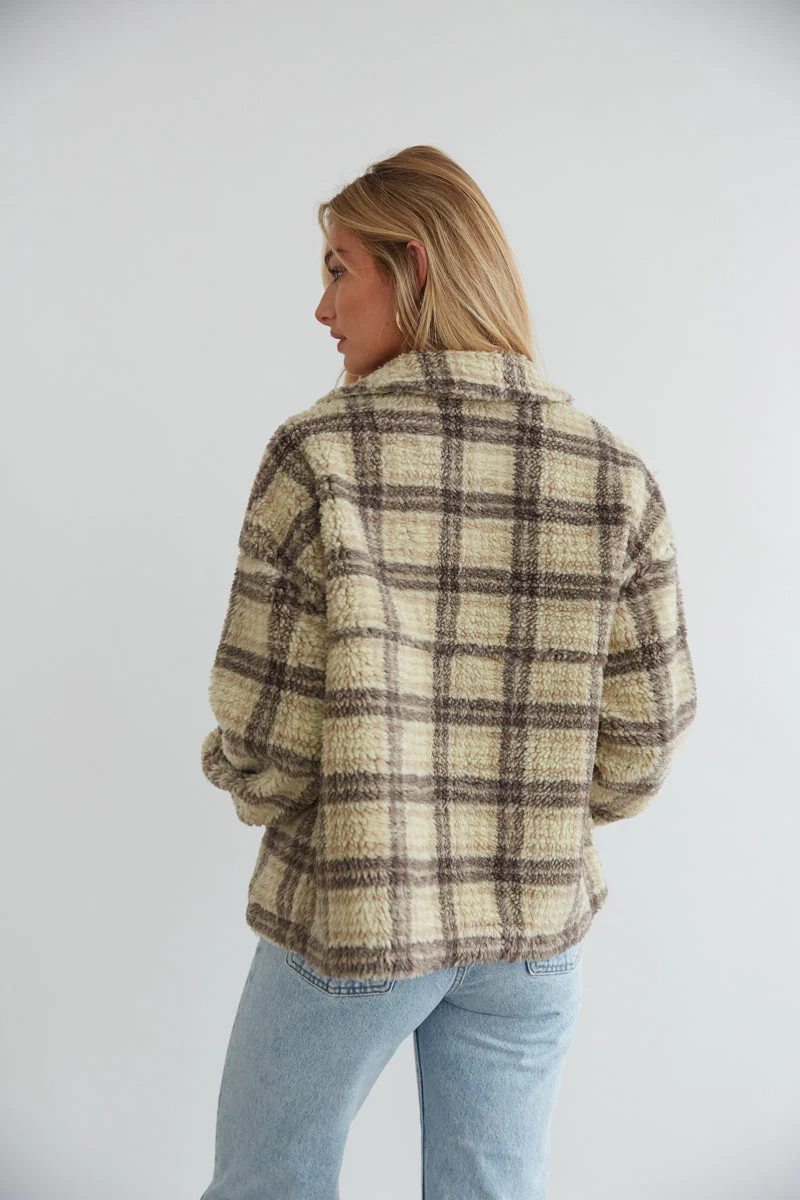 Kimberly Plaid Sherpa Shacket