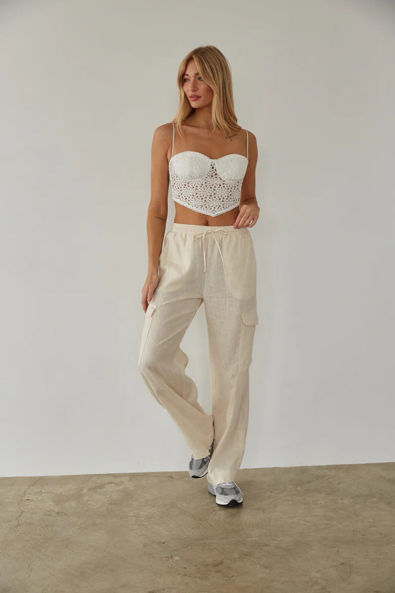 Vienna Linen Cargo Pants