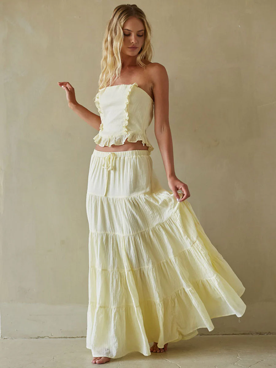 Simona Tiered Maxi Skirt