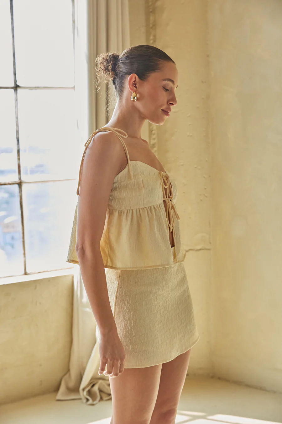 Talia Textured Mini Skirt