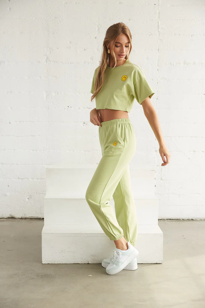 Be Happy Crop Tee