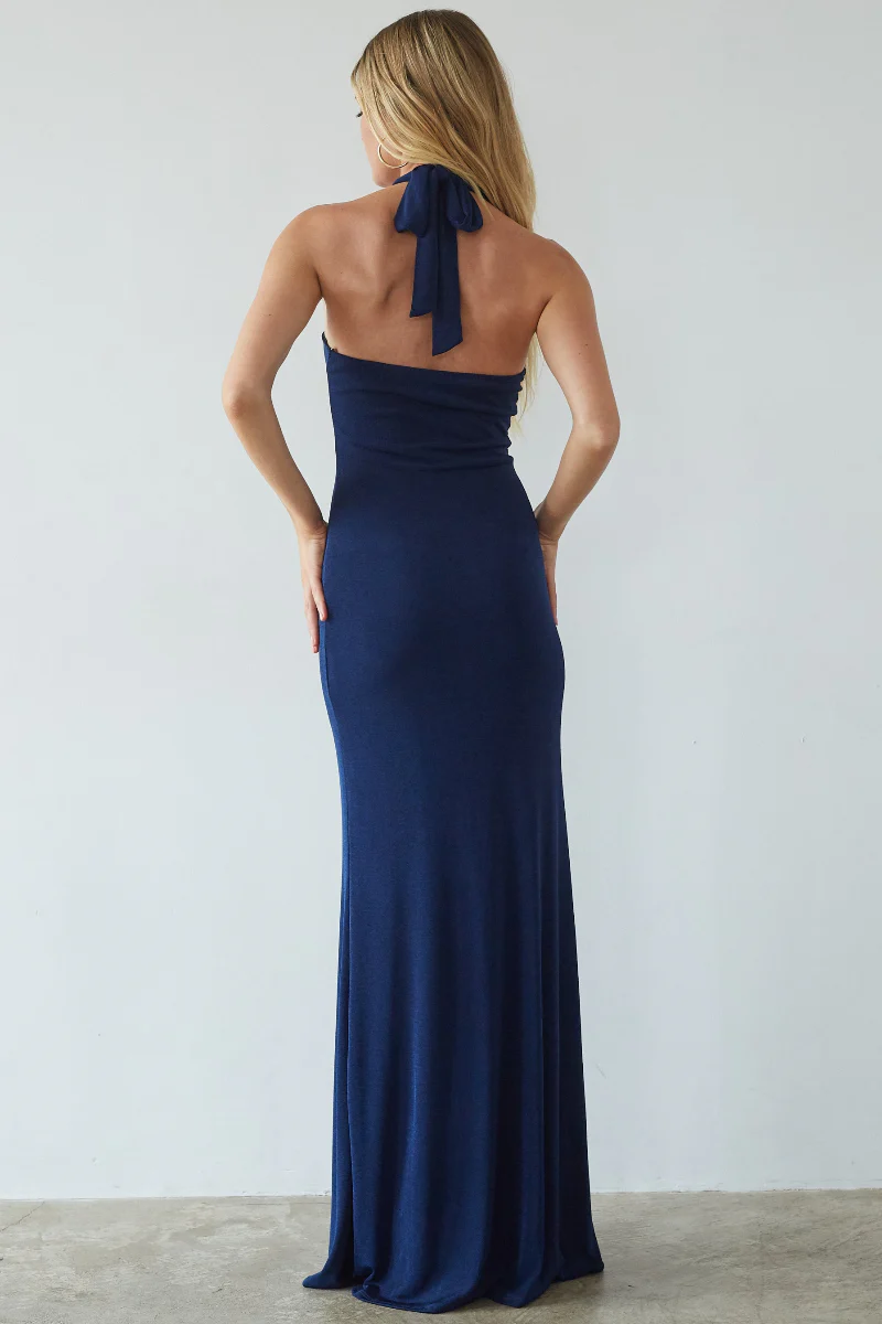 Ragen Keyhole Halter Maxi Dress