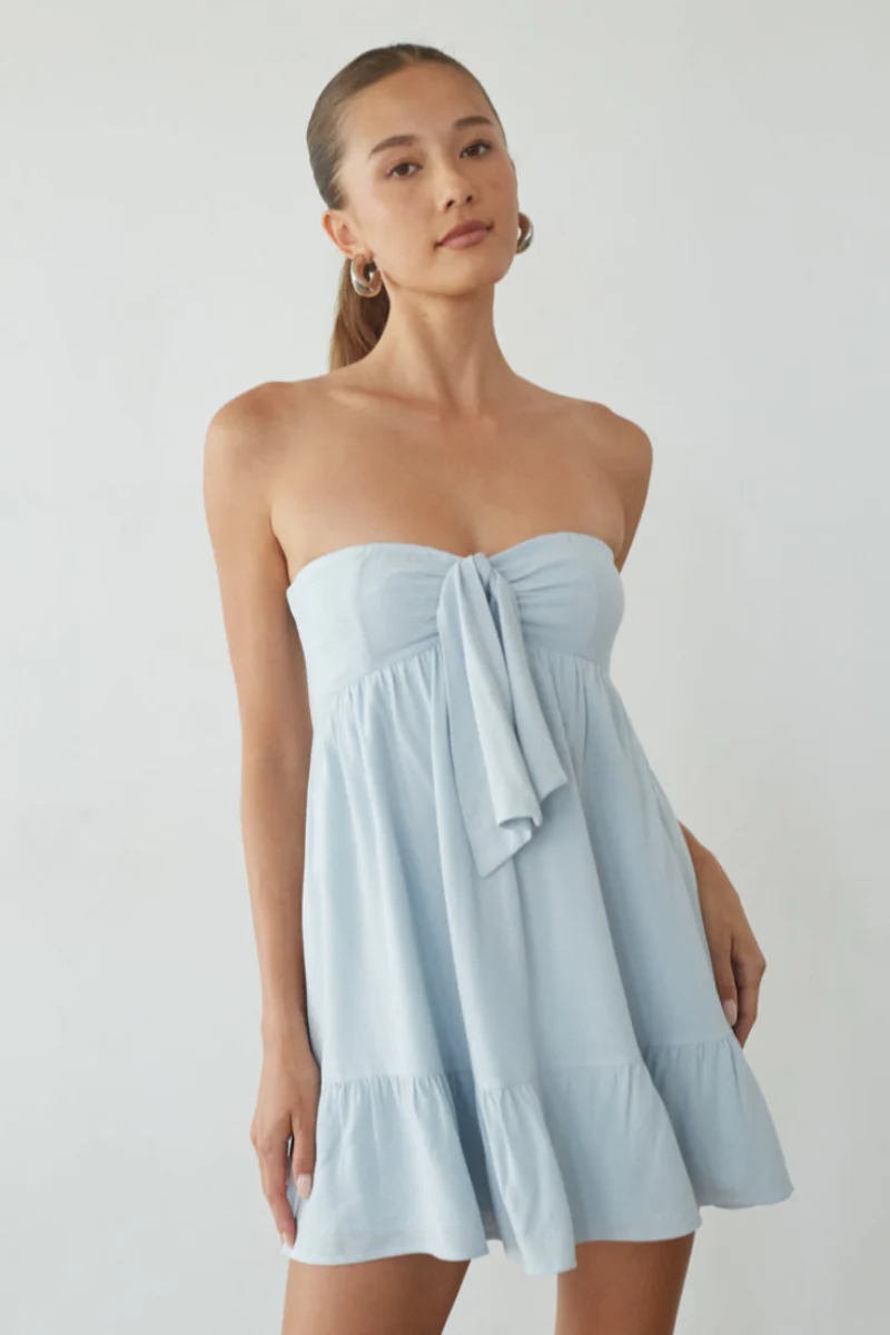 Lyric Babydoll Tie Mini Dress