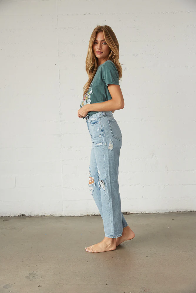 Sparky Distressed Dad Jeans