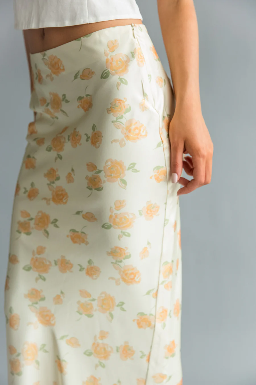 Issa Floral Satin Maxi Skirt