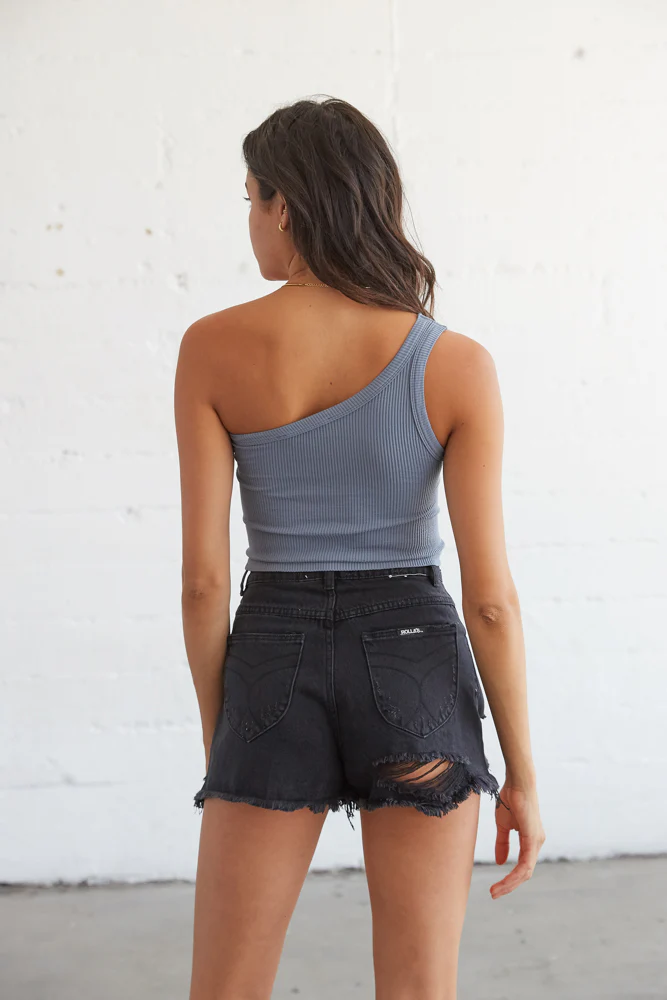 Rachel One Shoulder Ribbed Tank