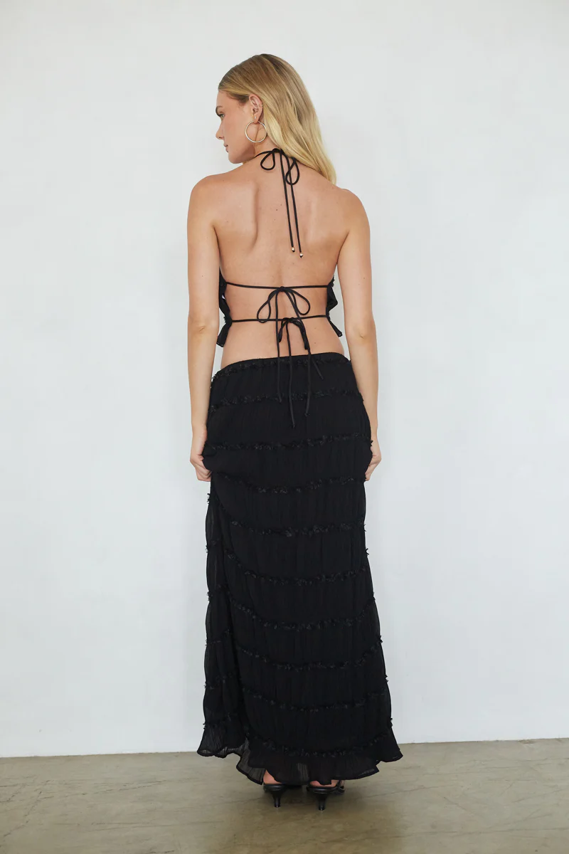 Kehlani Ruching Maxi Skirt