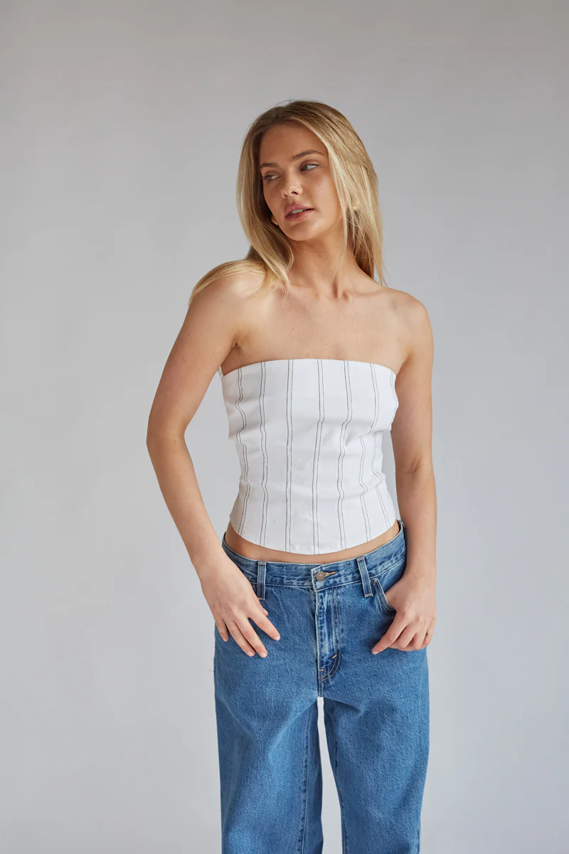 Carter Contrast Stitch Corset Top
