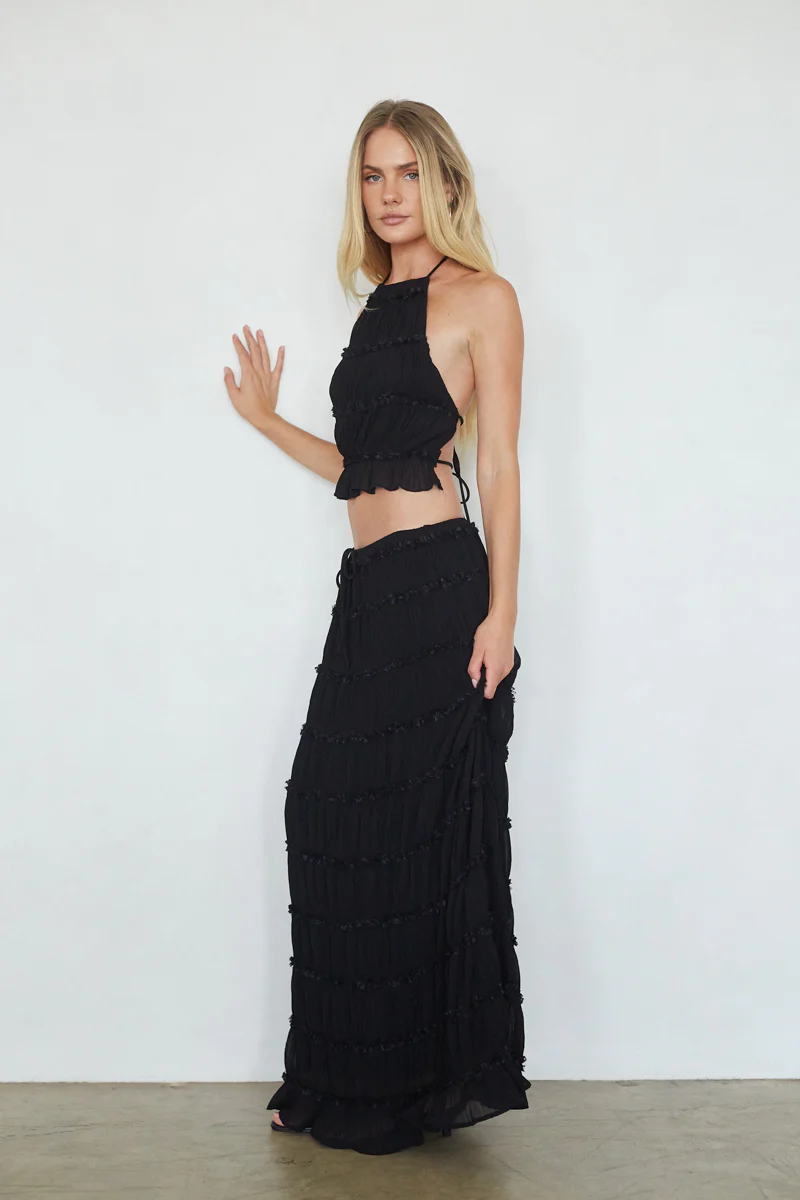 Kehlani Ruching Maxi Skirt
