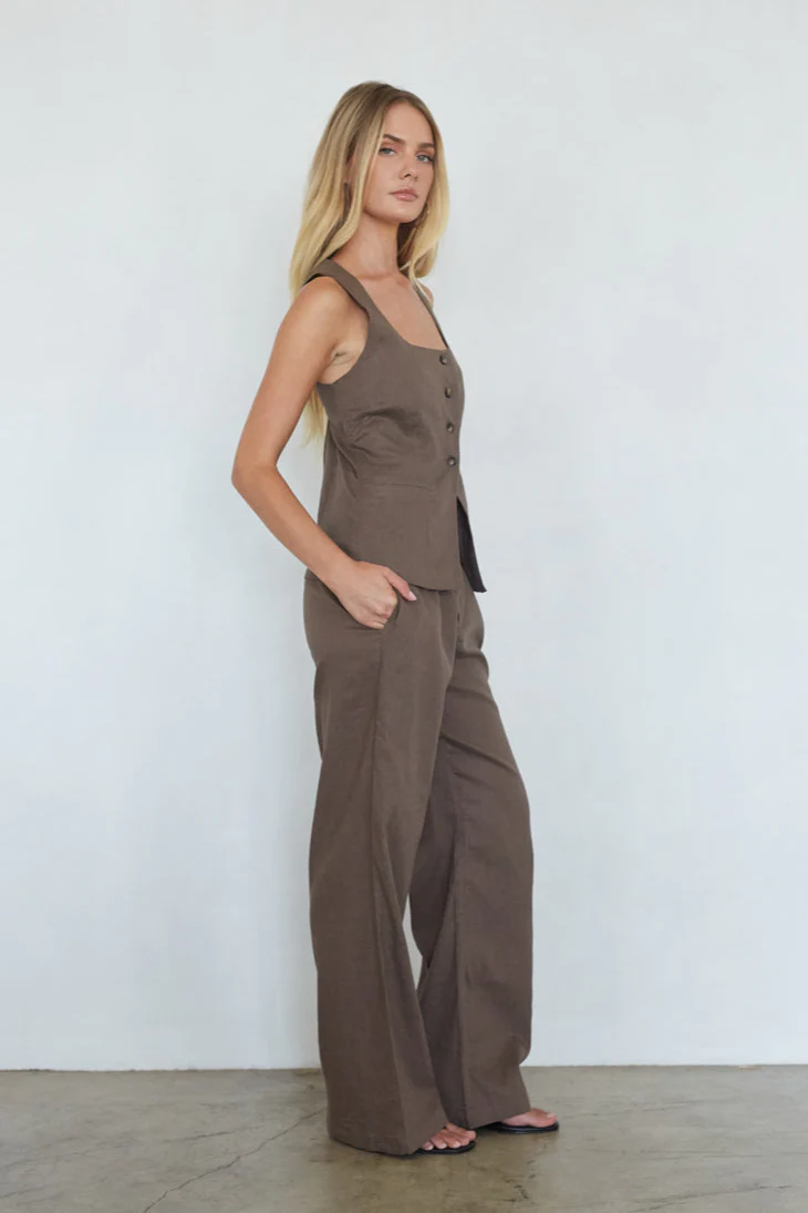 Rina Wide Leg Linen Pants