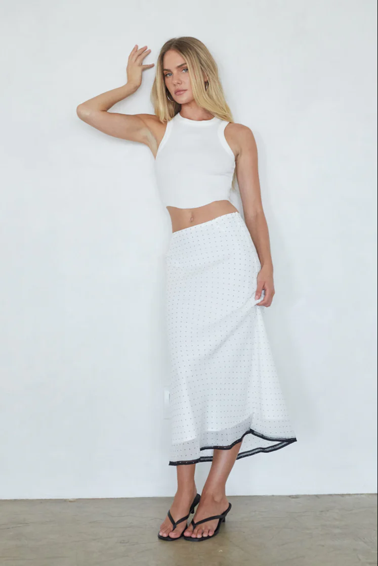 Melissa Polka Dot Midi Skirt