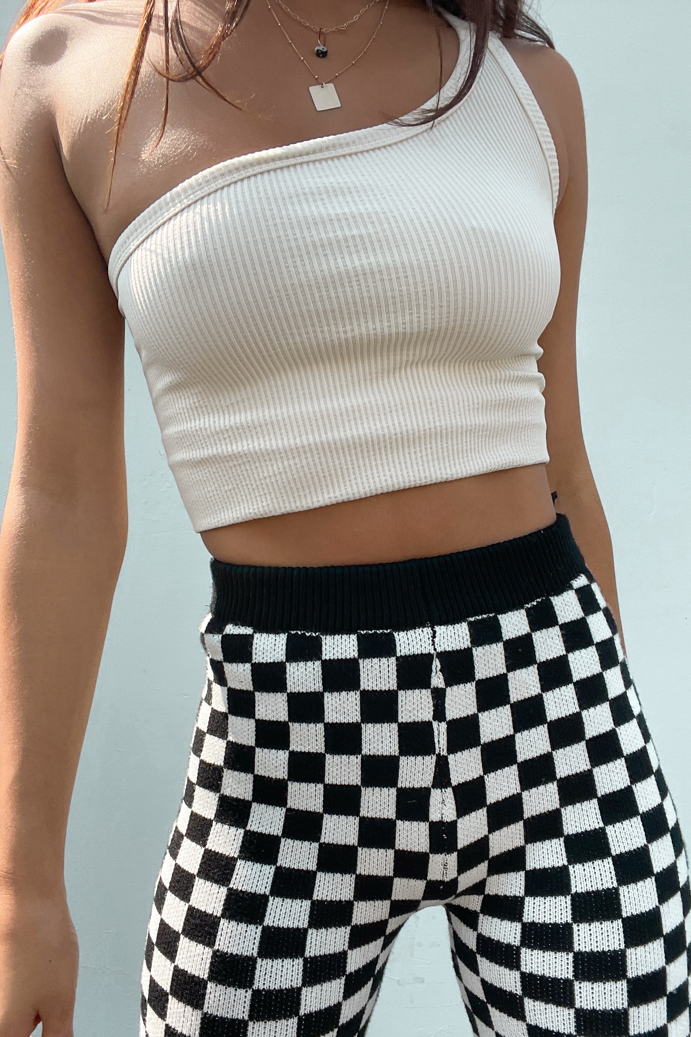 Rachel One Shoulder Ribbed Tank