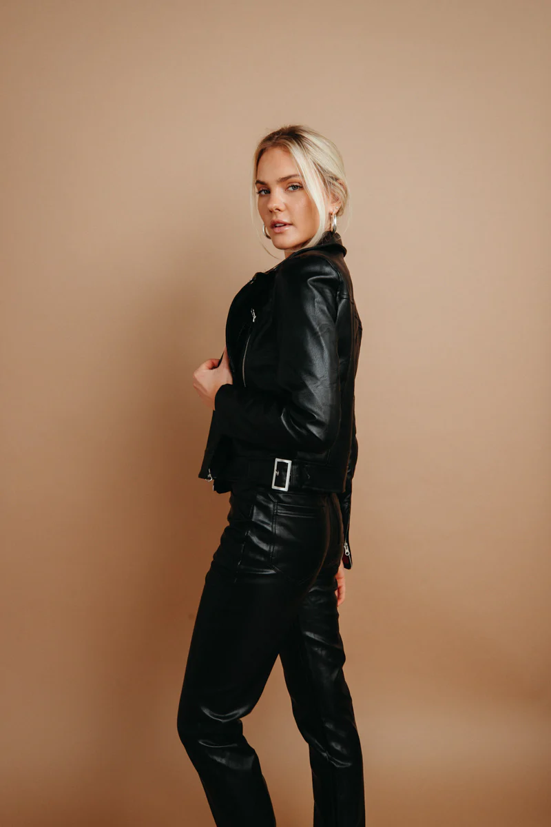 Pamela Faux Leather Jacket