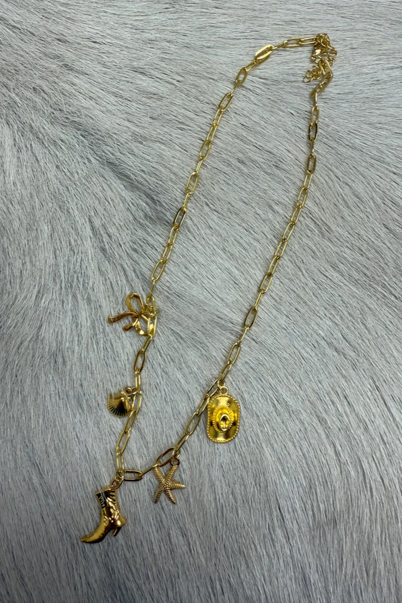 Hannah Cowgirl Charm Pendant Necklace