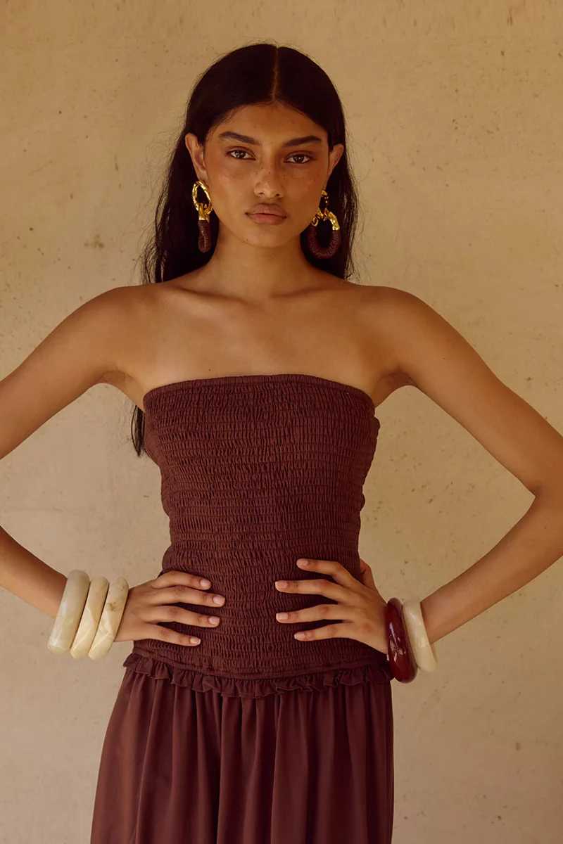 Fleur Shirred Maxi Dress